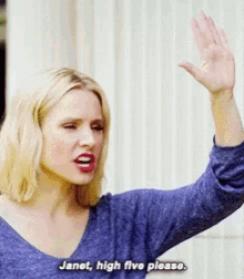 High Five The Good Place GIF - High Five The Good Place Janet GIFs