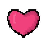 Pixel Heart Sticker - Pixel Heart Stickers