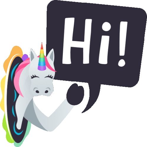 Hi Unicorn Life Sticker - Hi Unicorn Life Joypixels Stickers