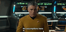 No Assumptions Here Captain Christopher Pike GIF - No Assumptions Here Captain Christopher Pike Anson Mount GIFs