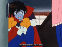 a cartoon character says the school cafeteria wasn t open
