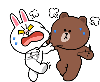 Cony And Brown Line Friends Sticker - Cony And Brown Cony Brown Stickers