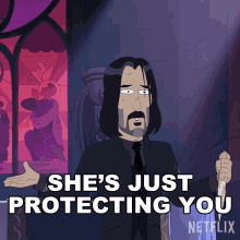 Shes Just Protecting You Keanu Reeves GIF - Shes Just Protecting You Keanu Reeves Inside Job GIFs