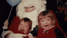 Kids With Creepy Santa GIF - Kids Scared Creepy Santa GIFs