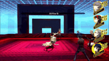 a screenshot of a video game with the word attack on the bottom