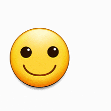 a yellow button with a smiley face and a circle around it