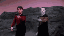 Riker And Data Barbecuing GIF - Riker Data Star GIFs