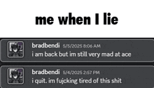 a screenshot of a text message from bradbendi