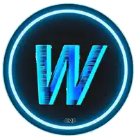 a blue letter w in a circle with cmp below it