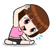 Girl Cute Sticker - Girl Cute Exercise Stickers