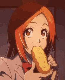 Orihime Orihime Bread GIF - Orihime Orihime Bread Anime Eating GIFs