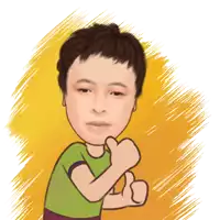 a cartoon of a man giving a thumbs up sign