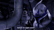 star wars captain rex switch to night vision night vision the clone wars