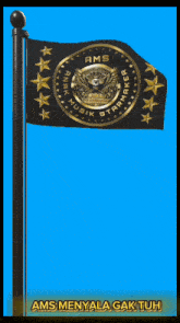 a black and gold flag with the words ams musik starmaker on it