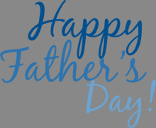 a happy father 's day sign that is blue