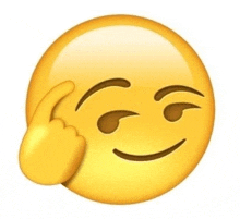 a yellow emoji with a hand on its forehead and a smiling face .