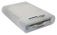 a superdisk drive is displayed in a clear case