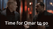 time for omar to go time to go fist bump shake hands handshake
