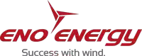 a logo for eno energy success with wind