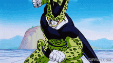 a gif of cell from dragon ball z is displayed