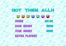 a game screen that says got them all