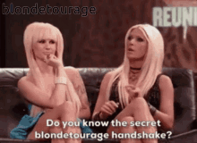 Blondetourage Handshake GIF - Blondetourage Handshake Girl Power GIFs