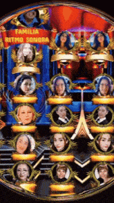 family ritmo sonora is displayed on a screen with many faces