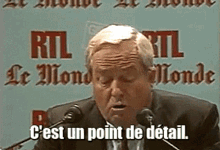 Jean Marie Le Pen Point De Détail GIF - Jean Marie Le Pen Point De Détail Cest Un Point De Détail GIFs