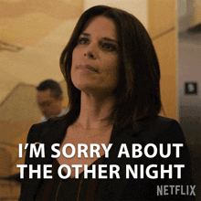 I'M Sorry About The Other Night Maggie Mcpherson GIF - I'M Sorry About The Other Night Maggie Mcpherson Neve Campbell GIFs