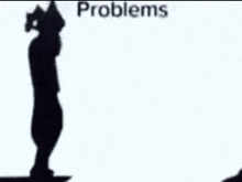 a silhouette of a man with a party hat holding a hammer and a check mark .