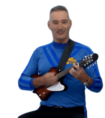 Playing Guitar Anthony Wiggle Sticker - Playing Guitar Anthony Wiggle The Wiggles Stickers