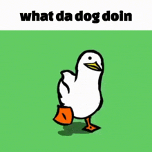 What Da Dog Doin Duck GIF - What Da Dog Doin Duck Duck Running GIFs