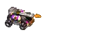 a pixel art of a car with flames coming out of the exhaust pipe .