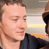 a close up of a man 's face with the caption josephquinngifs visible