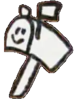 a drawing of a ghost with a smiley face