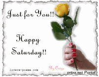 Happy Saturday Just For You Sticker - Happy Saturday Just For You Flower For You Stickers