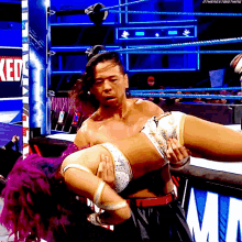 Sasha Banks Shinsuke Nakamura GIF - Sasha Banks Shinsuke Nakamura Caught GIFs