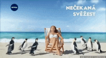 Beach Penguins GIF - Beach Penguins Bikini Girl GIFs