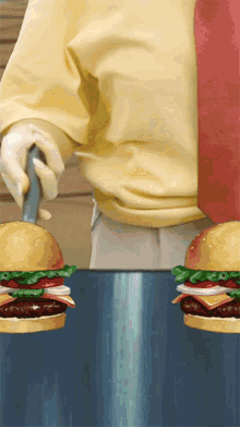 Flipping Burgers Cooking Burgers GIF