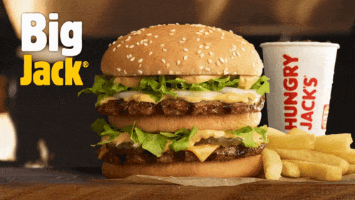 Hungry Jacks Big Jack GIF - Hungry Jacks Big Jack Burger GIFs