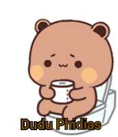 a teddy bear is sitting on a toilet holding a roll of toilet paper
