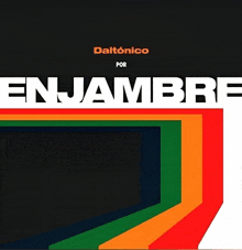 a colorful poster with the word enjambre on it