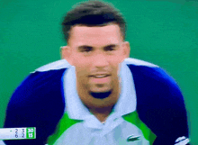 a blurry picture of a tennis player with a score of 30
