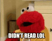 Elmo Didnt Read Lol GIF - Elmo Didnt Read Lol Mood GIFs
