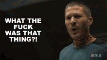 What The Fuck Was That Thing Riley Flynn GIF - What The Fuck Was That Thing Riley Flynn Zach Gilford GIFs