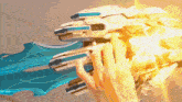a drawing of a person holding a sword with a glowing light coming out of it