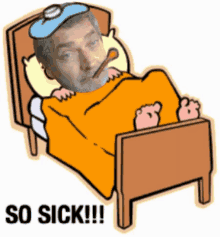 sick flu in bed