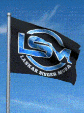 a black flag that says laskar singer muda on it