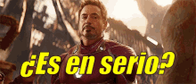 Tony Stark Enfadado En Traje De Iron Man En Otro Planeta GIF