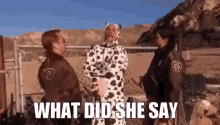 Spill GIF - What Did She Say Cow Costume GIFs